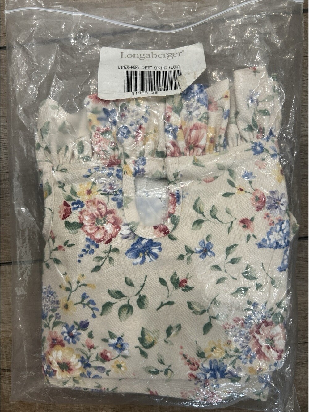Longaberger Hostess HOPE CHEST Basket Liner Spring Floral New